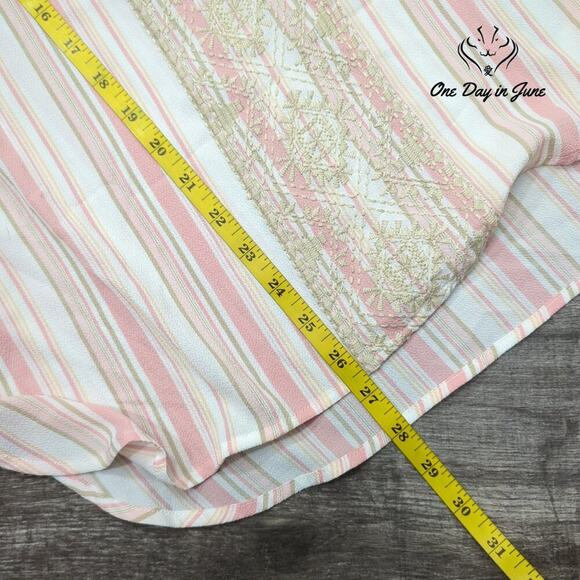 Ruby Rd Make Me Blush Long Sleeve V Neck Top Size M - Picture 4 of 5